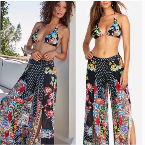 Johnny Was Multicolor Floral Patchwork Pants - Picture 12 of 14